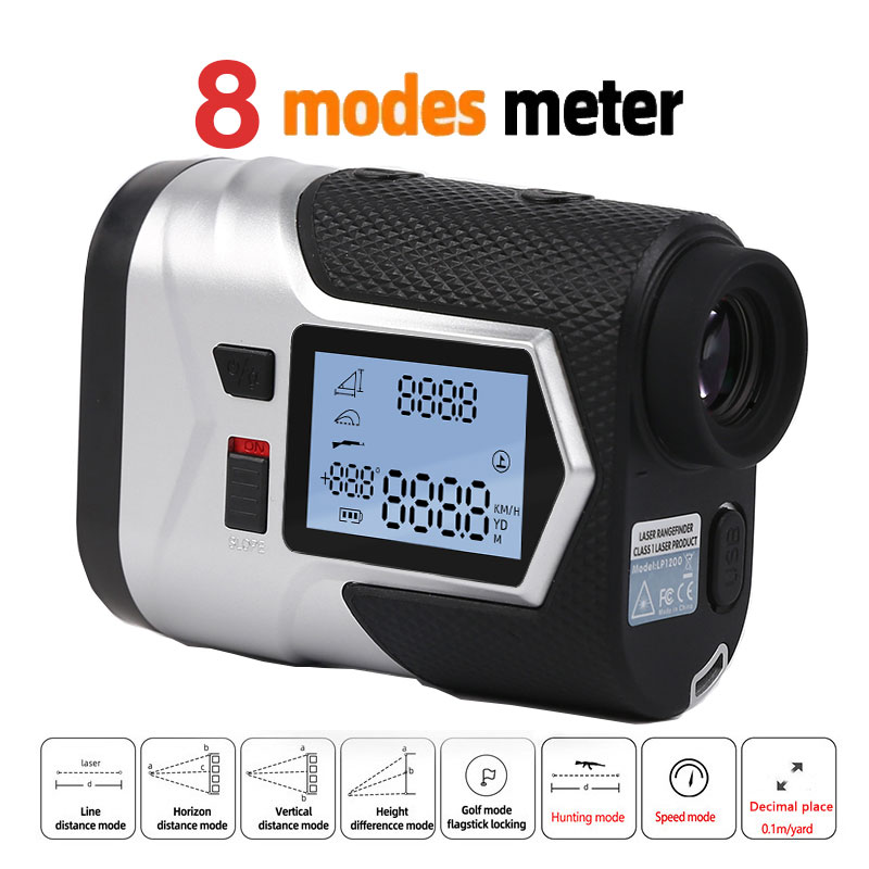 Golf Rangefinder Laser Slope - 8 Modlu, Şarj Edilebilir, Eğim Anahtarı
