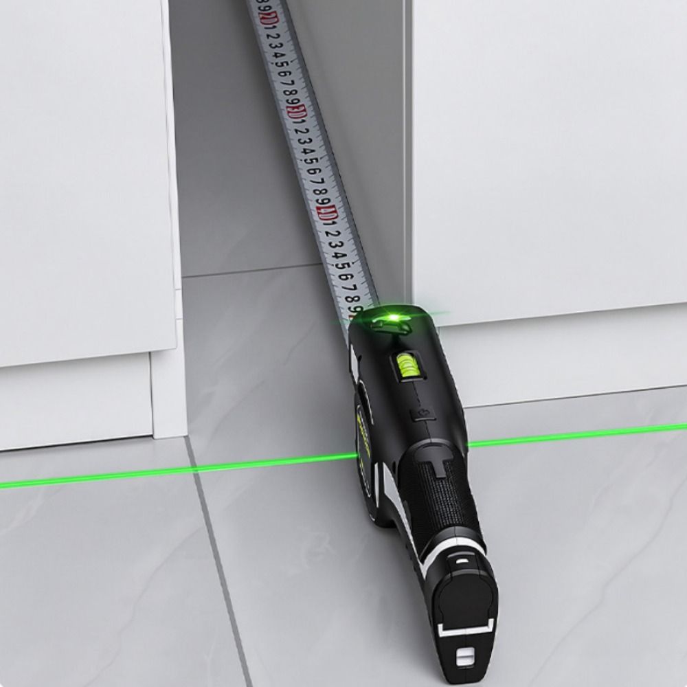 Digital Tape Measure 5M Laser - Sağlam Yapıya Sahip, Geri Çekilebilir, Arka