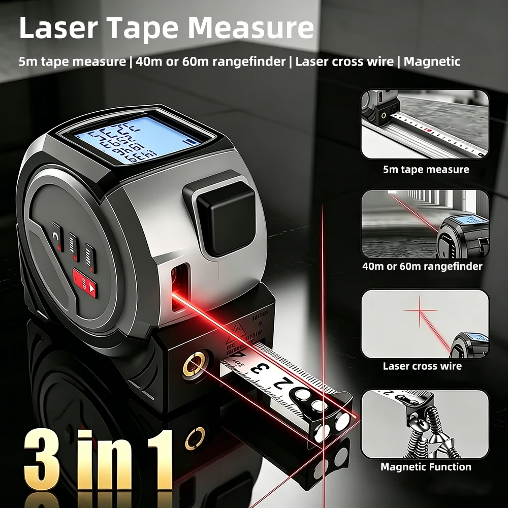 Laser Measure Area Volume Calculator - 3'ü 1 Arada Lazer Ölçüm Cihazı