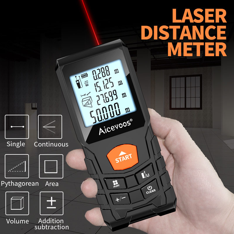 Laser Distance Meter 100M - Aicevoos Dijital Lazer Uzaklık Ölçer 50M