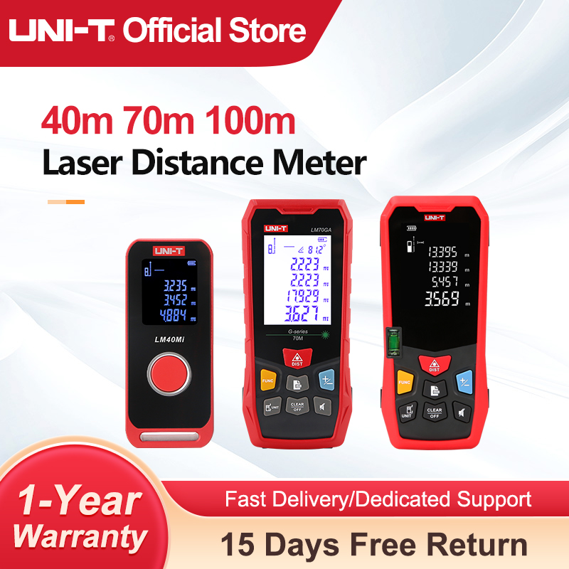 Laser Distance Meter 100M - UNI-T Lazer Mesafe Ölçer 40m 60m