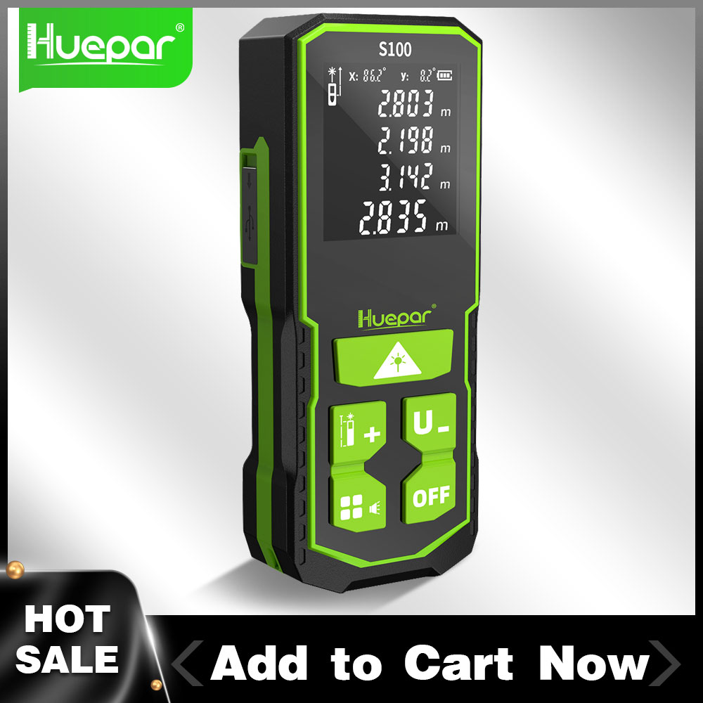 Laser Distance Meter 100M - Huepar lazer mesafe dijital telemetre 328Ft/100M