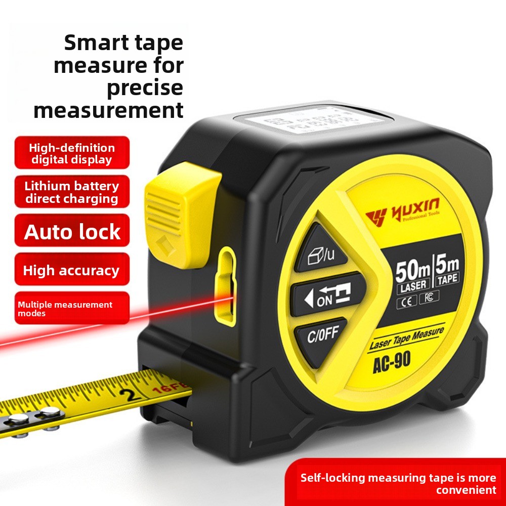 2'si 1 Arada Lazer Metre 50m L - Digital Tape Measure 5M Laser incelemesi ve fiyatı