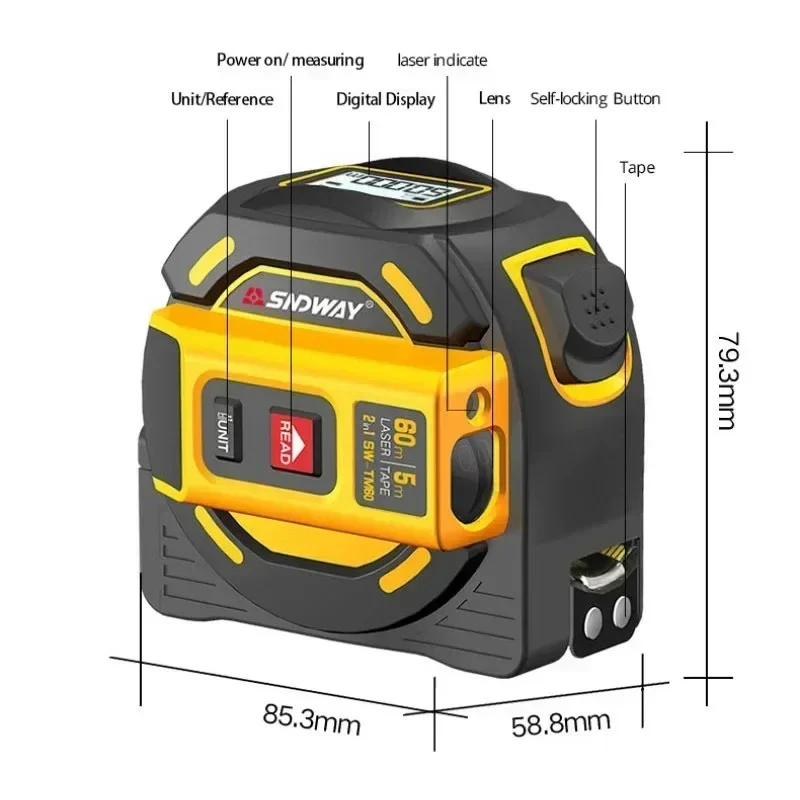 NOYAFA Lazer Mesafe Ölçer 2 In - Laser Distance Meter 2 In 1 Tape incelemesi ve fiyatı