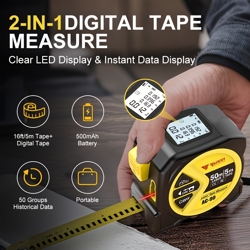 Lazer Mezura, Yüksek Hassasiye - Digital Tape Measure 5M Laser incelemesi ve fiyatı