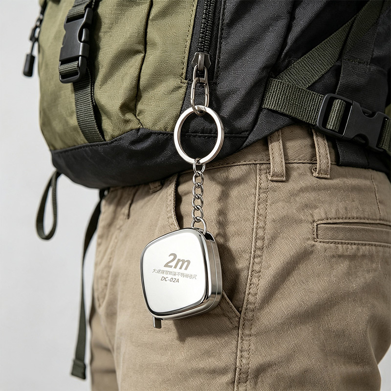 Yeni 5 adet 2m Paslanmaz Çelik - Mini Laser Measure Keychain incelemesi ve fiyatı