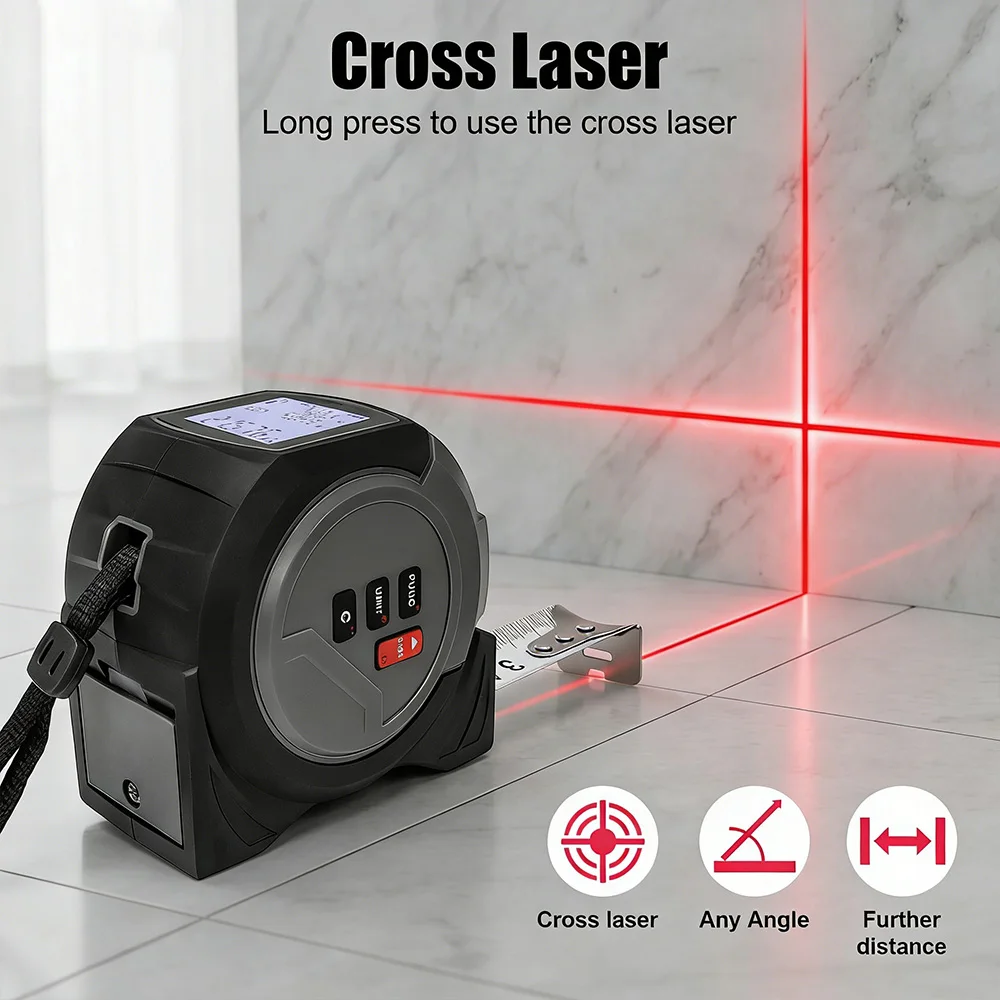 WENMEICE 40m/60m Lazer Mezura  - Digital Tape Measure 5M Laser incelemesi ve fiyatı