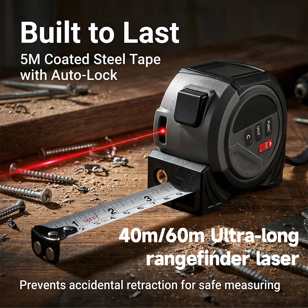 WENMEICE 40m/60m Lazer Mezura  - Digital Tape Measure 5M Laser incelemesi ve fiyatı