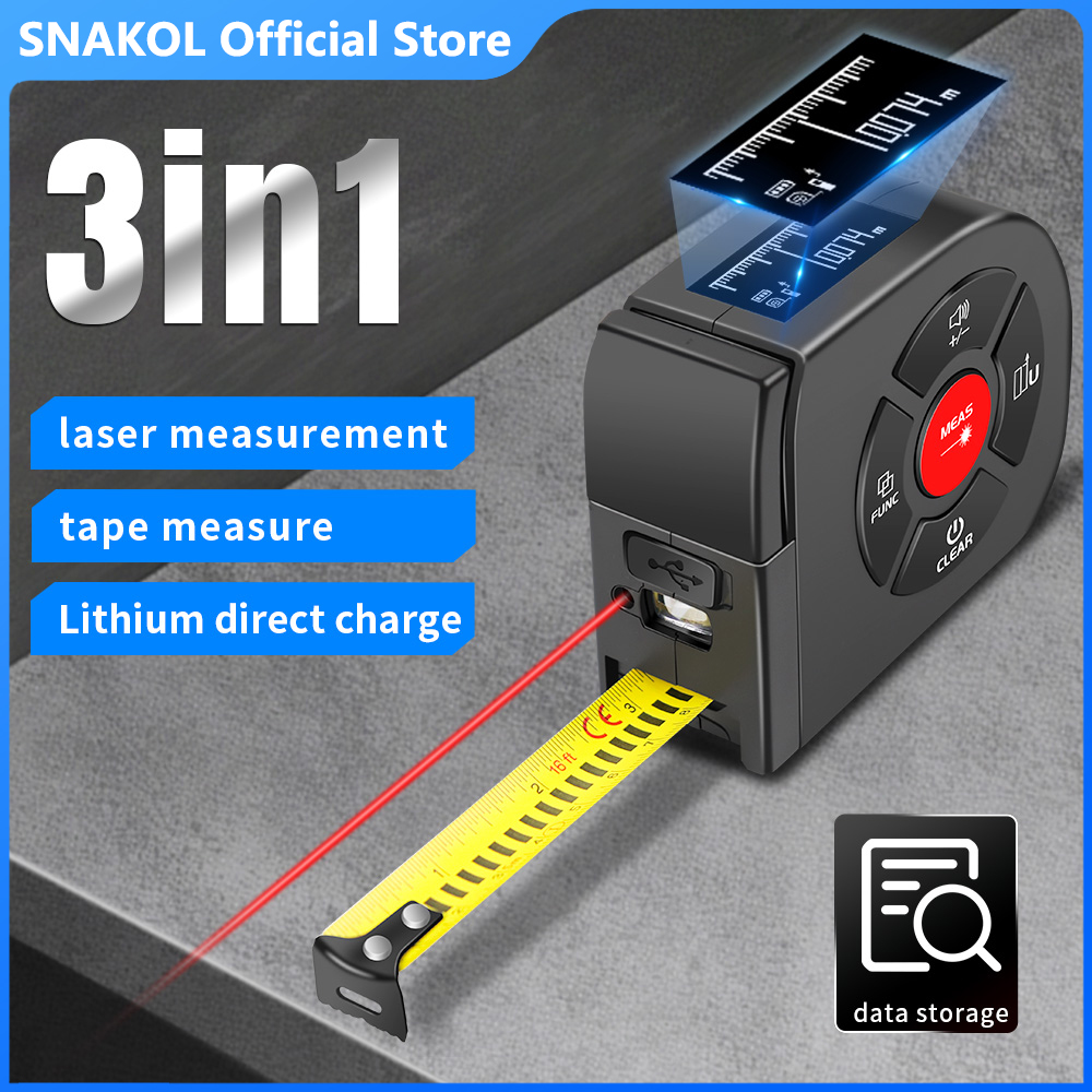 Snakol Lazer Şerit Metre 2'si  - Laser Distance Meter 2 In 1 Tape incelemesi ve fiyatı