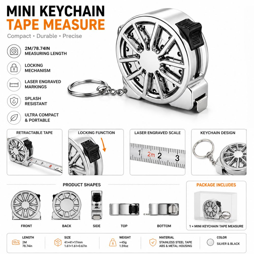 2M Anahtarlık Ölçü Metresi Ele - Mini Laser Measure Keychain incelemesi ve fiyatı