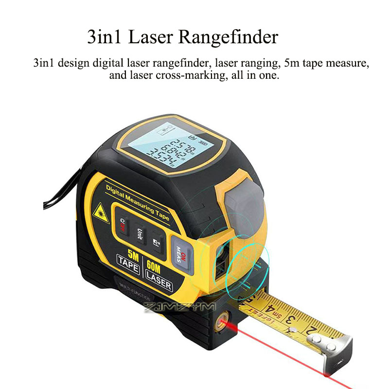 3'ü 1 Arada Lazer Ölçüm Cihazı - Digital Tape Measure 5M Laser incelemesi ve fiyatı