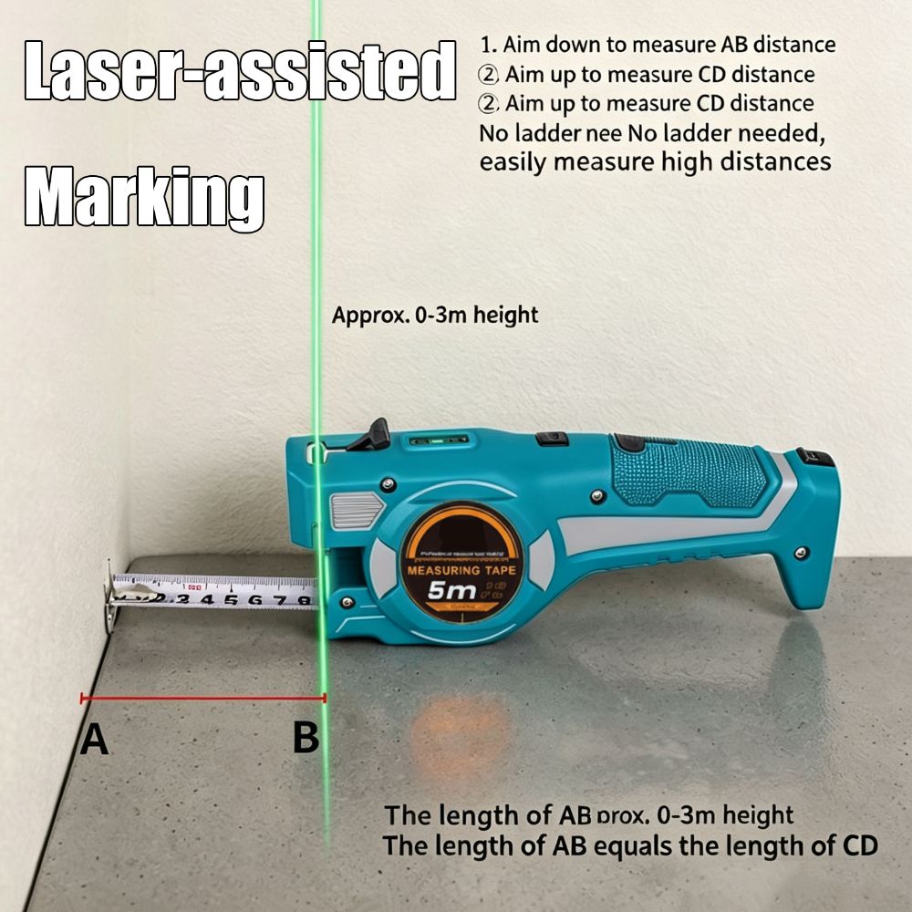 3'ü 1 Arada Lazer Metre Yüksek - Digital Tape Measure 5M Laser incelemesi ve fiyatı