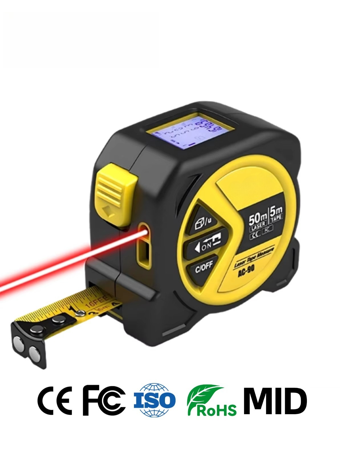 Toptan 2'si 1 Arada Lazerli Me - Digital Tape Measure 5M Laser incelemesi ve fiyatı